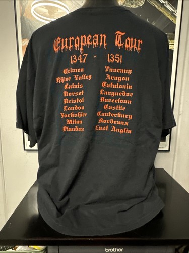 Black death European tour T-shirt size 2 XL black metal Rare - Picture 3 of 5