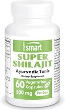 Supersmart Super Shilajit 500 Mg - 100% Natural Ayurvedic Tonic | Non-Gmo & Glut