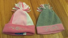 New Lot of 3 Girls CHILDREN  S PLACE Fleece WINTER HAT pompom Sz. 7/8 with Scarf