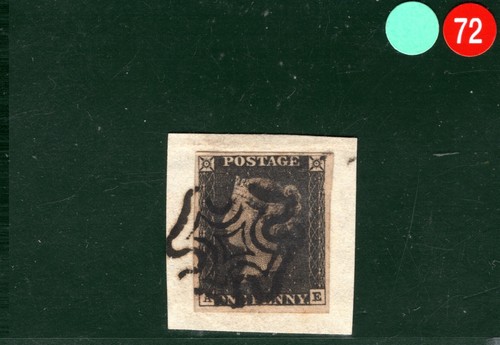 PENNY BLACK 1840 QV SG.2 1d Plate 1b (AE) *VARIETY* Super MX Piece c£400 LRED72 - Picture 6 of 6