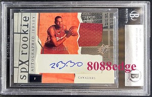 2003-04 SPx ROOKIE CARD JERSEY AUTO #151: LeBRON JAMES #457/750 RC AUTOGRAPH BAS