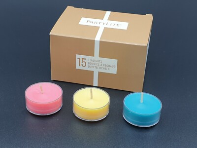 Partylite Teelichtbox Sweet Summer 15 Stück 3 Düfte à 5 Stk. P84088 Neu/OVP