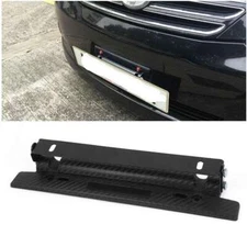 Universal No Drill Carbon Fiber Front License Plate Mount Bracket Holder for Car