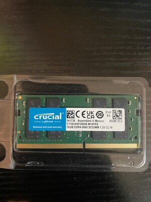 Crucial DDR4 2666 MHz SO-DIMM Mac Memory Module CT16G48FD8266
