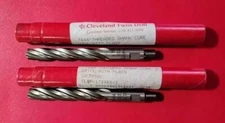 2X CLEVELAND TWIST DRILL .3844" Threaded Shank Core Drill With Flats - Lot of 2