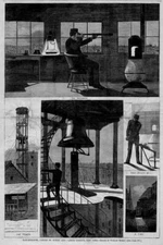 WINSLOW HOMER NEW YORK WATCH-TOWER MEAT MARKET WATCHMAN TELESCOPE BELLTOWER