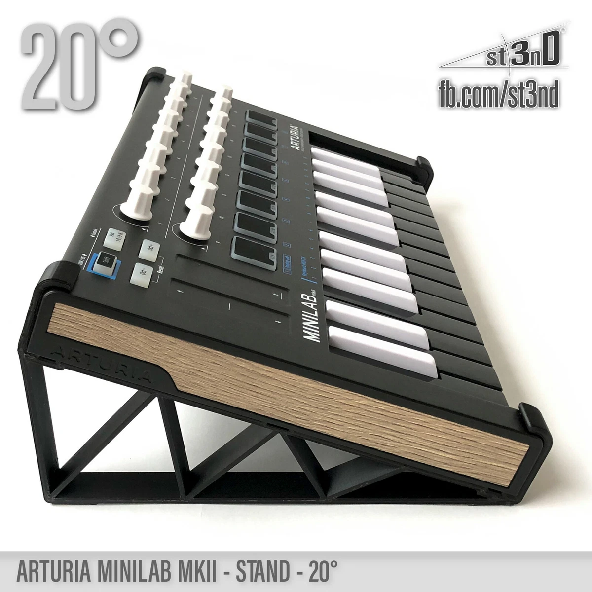 ARTURIA MINILAB MKII STAND - 20 degrees - 3D printed- 100% Buyers Satisfaction ARTURIA MINILAB MKII STAND - 20 degrees - 3D printed- 100% Buyers Satisfaction