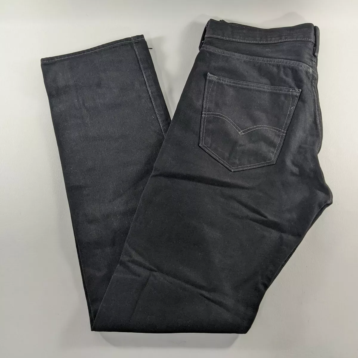 Vtg Levi Strauss 501 Black Denim Button Fly Jeans Mens Size 36 x