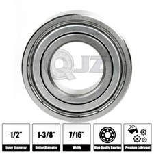 Qty.1 New 1620-ZZ Deep Groove Radial Ball Bearing 7/16in x 1-3/8in x 7/16in