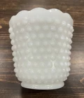 Vintage Fire King Milk Glass Hobnail Flower Pot Planter Vase Bowl