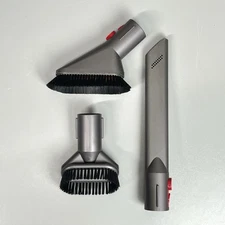 LOT OF 3 OEM DYSON Attachments Stubborn Dirt & Soft Brushes & Crevice Tool