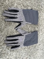 The North Face Women's Etip Touchscreen Indi Black Gray Gloves Large Soft Warm