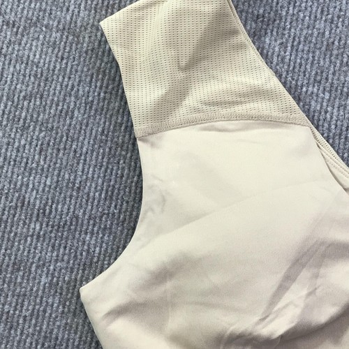 Tommie Copper Sports Bra Womens Large Beige Zip Front Shoulder Support Znergy - Photo 2/11