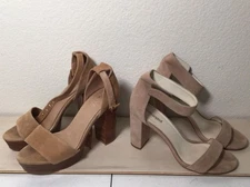 Raye Heel Jeffery Campbell  Tan Size 9 Stylish Comfy Lot Pair Of 2
