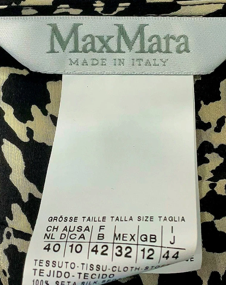 Blusa Max Mara para mujer 100 % seda talla 10 precio de venta sugerido por el fabricante 85,00 USD hecha en Italia Foto 4 de 4