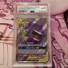 2019 Pokemon Sun and Moon Team Up Gengar/Mimikyu GX #164/181 PSA 8