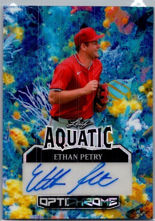 2025 Leaf Ethan Petry Optichrome Baseball Aquatic 1/1 Auto