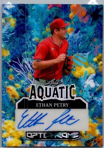 2025 Leaf Ethan Petry Optichrome Baseball Aquatic 1/1 Auto