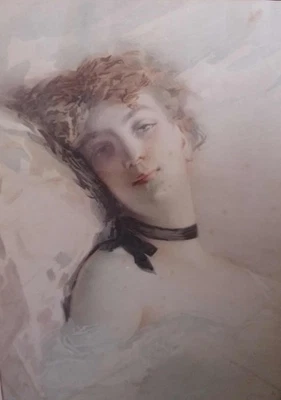 Leicht begleidete Frau gemalt von Charles Josuah CHAPLIN (1825-1891) - Bild 1 von 4
