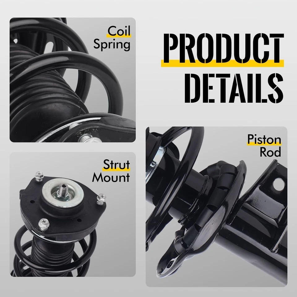 172311 Front Pair Complete Struts Shock Absorber fit for Volkswagen Beetle - Image 3 of 4