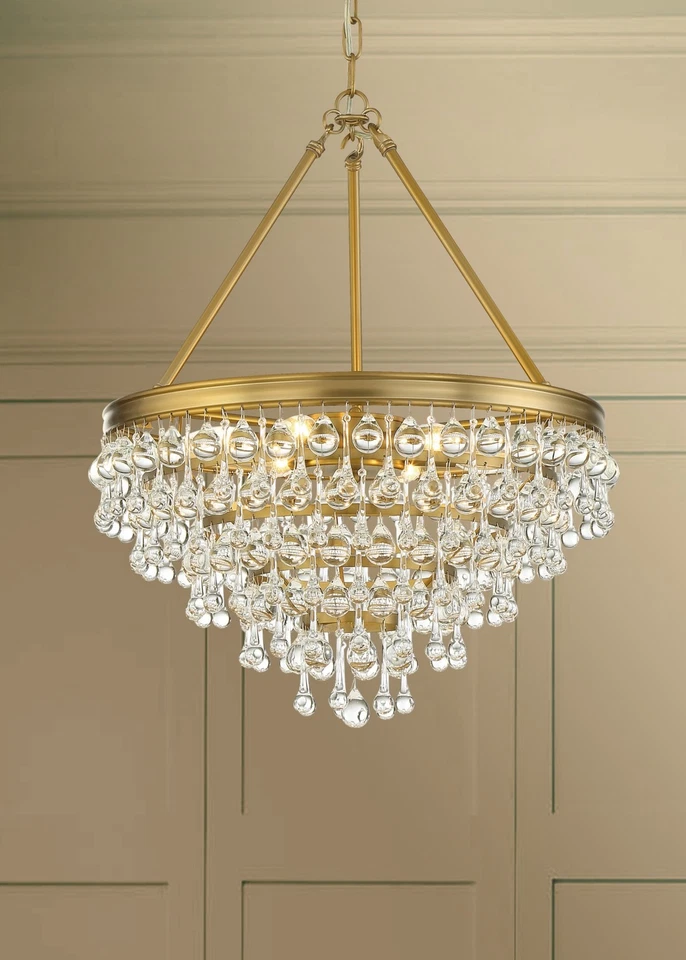 Araña Crystorama Lighting Group 136 Calypso 6 luces 20"W - Cromo Foto 2 de 4