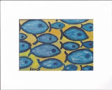 8X10" Matted Print Art Picture by Patrick J Leach: The Blue