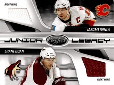 2010-11 Certified Junior Legacy Dual Jarome Iginla/Shane Doan s/n 2/5 (Mem, AU)