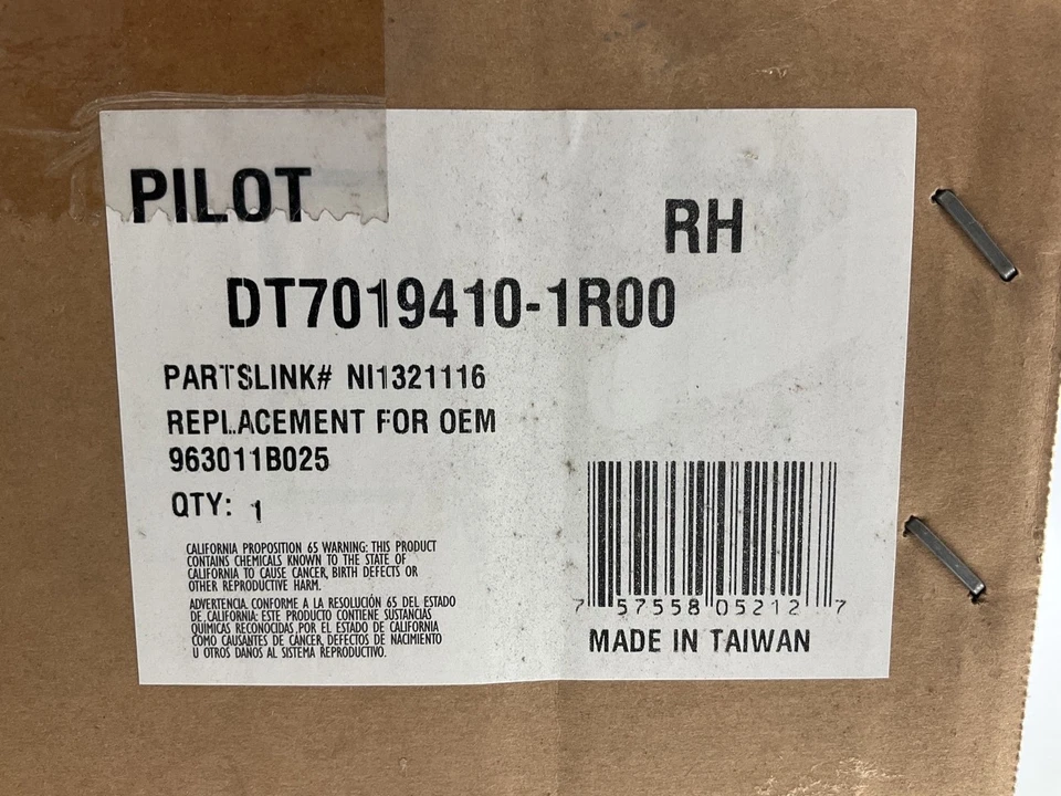 Espelho direito manual Pilot DT7019410-1R00 para 1993-1995 Nissan Quest, Villager - Imagem 4 de 4