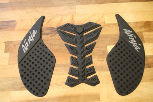 Black rubber tank and knee grip pads for Kawasaki Ninja ZX10,ZX9,Z900,ZX6