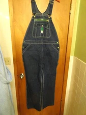 Liberty Overalls Men's Carpenter Bib Work Wear Dark Wash Denim Farmer 40 x 32