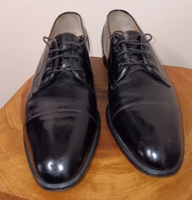 Salvatore Ferragamo Leather Derby Oxford Shoes Mens Size 11 D Black Dress s-l400.jpg main image 3