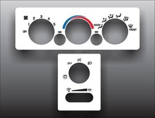 1998-2003 Pontiac Grand Prix Analog White Heater Control Overlay Hvac