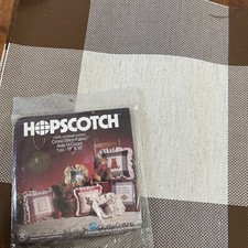 Charles Craft Hopscotch Brown Cross Stitch Fabric Aida 14 Ct 15x15 Lot 3