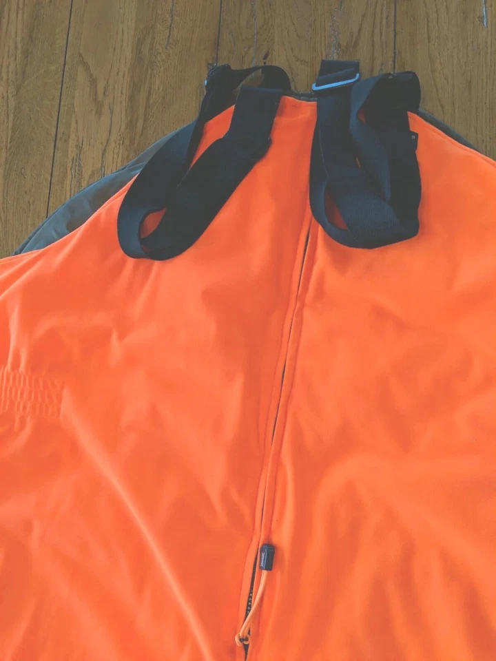 Gamehide Insulated Bibs SZ XXL 2XL Blaze Orange Hunting Hush Hide Overalls Pants - Image 2 of 4