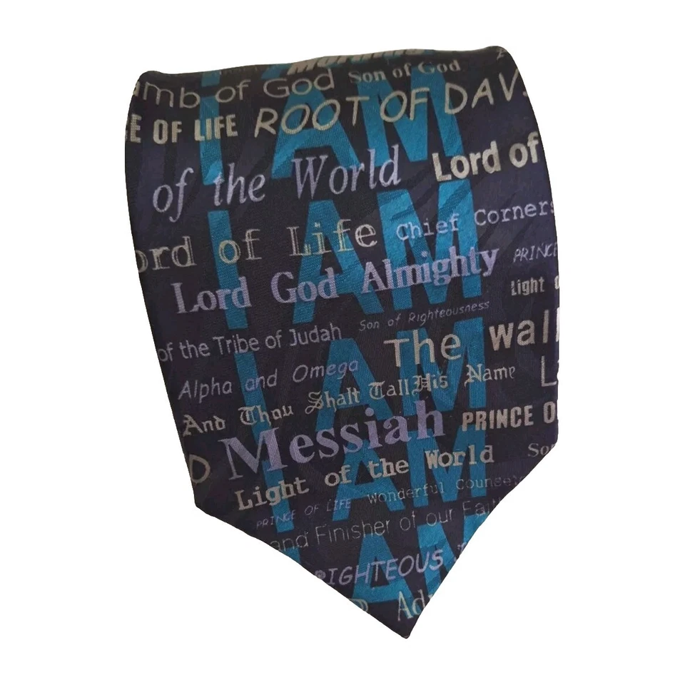 Titles Of Jesus Christian Apparel Corbata Religiosa Steve Harris Para Hombre Azul Marino Foto 2 de 4