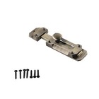 Brushed Nickel Slide Bolt Latch Perfect for Increased Door Security 4 Inch