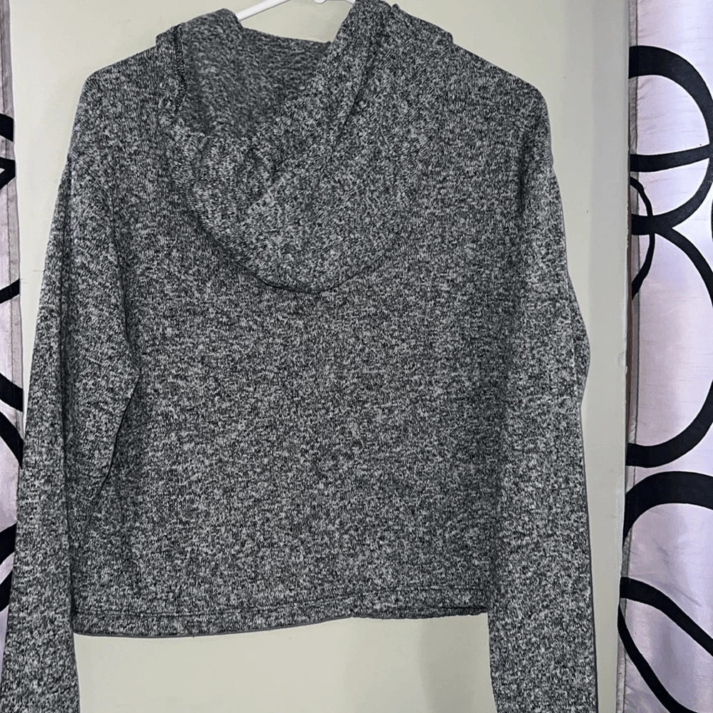 UNDERCOVER Felpa con cappuccio morbida Victoria's Secret ROSA tagliata grigio pullover taglia media