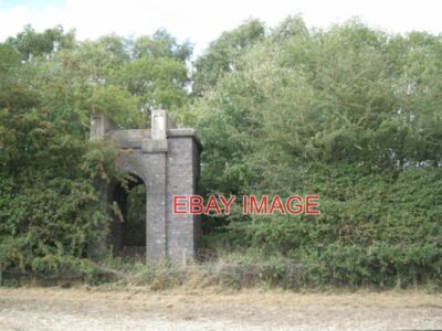 PHOTO  REMAINS OF A RAILWAY FOOTBRIDGE BIRCH COPPICE  THE FOUR SUPPORTS OF THE B