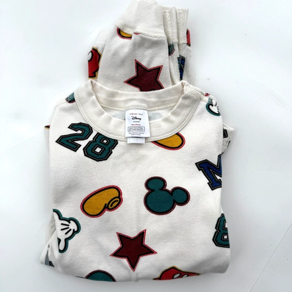 Juego de Pijama Hanna Anderson X Disney Mickey Mouse Algodón Orgánico EE. UU. Talla 5 Foto 2 de 4