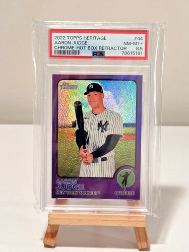 2022 Topps Heritage Chrome - Hot Box Refractor #44 Aaron Judge PSA 8.5 NM-MT+