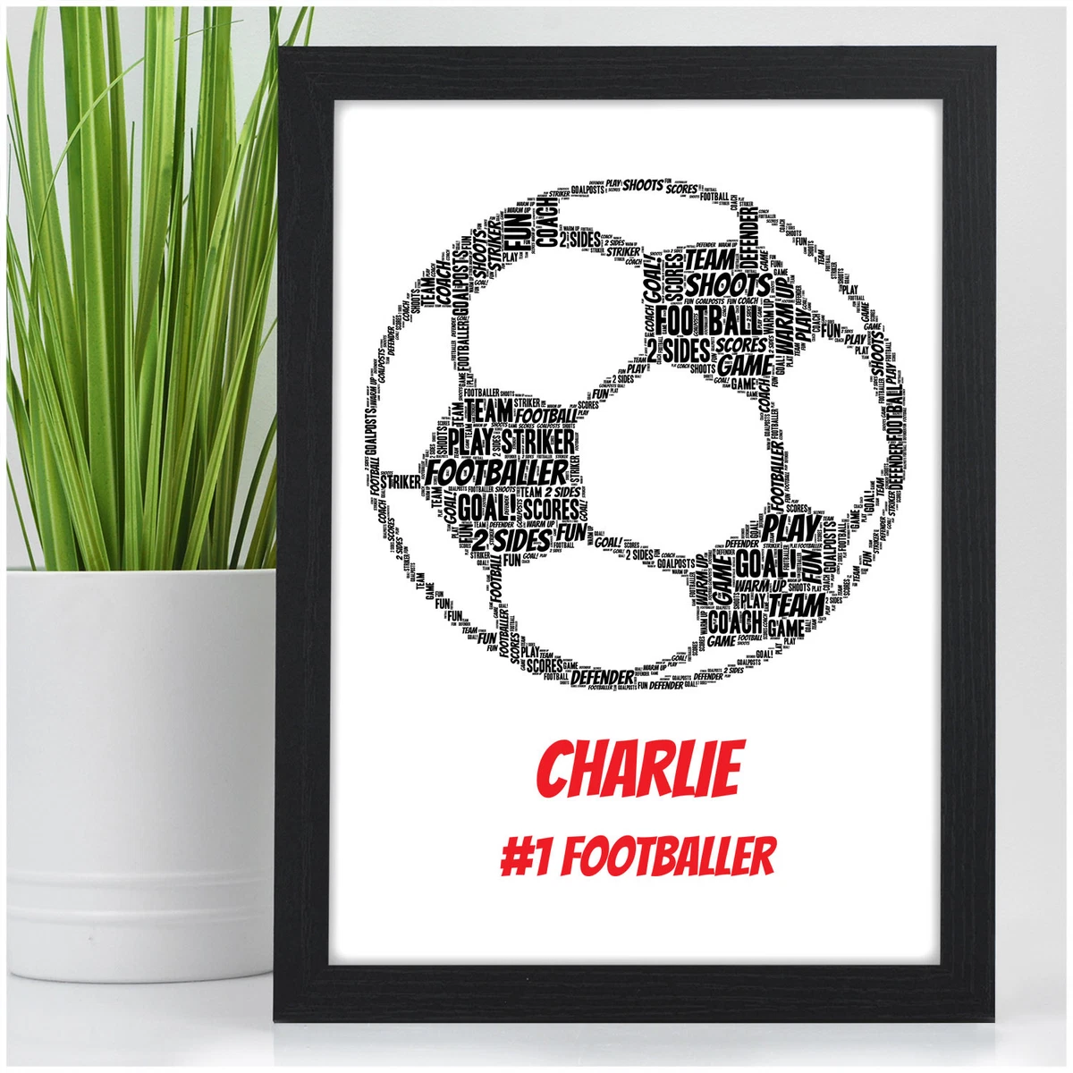 Personalised FOOTBALL Gifts for Boys Him Son Grandson Footballer Birthday Gifts