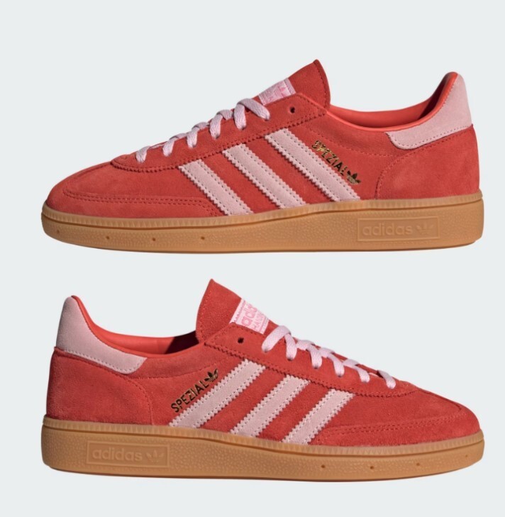 Adidas originals Women's HANDBALL SPEZIAL Bright Red / Clear Pink