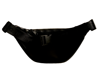 Authentic Supreme x Lacoste SS18 Leather Waist Bag Black