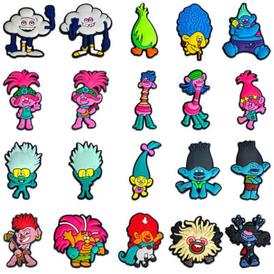 20er/Pack Trolls Poppy Branch Schuhstecker/Shoe Charms/Pins für Gartenclogs   