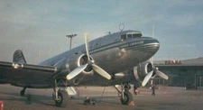 Pan Am DC-3 NC79009 @ Prague - postcard