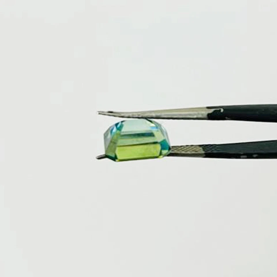 4-5 Ct Asscher Cut Loose Greenish Blue Lab Created Diamond VVS1 Certified ! - Image 3 of 4