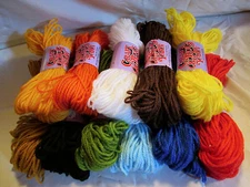 Vintage Kmart Craft and Rug Yarn 70 Yard Skein(s) - Polyester - 11  Colors