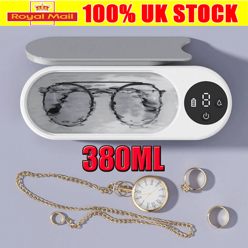 LCD Digital Ultrasonic Cleaner Jewellery Watch Sonic 360° Cleaning Machine 380ml - Picture 2 of 11