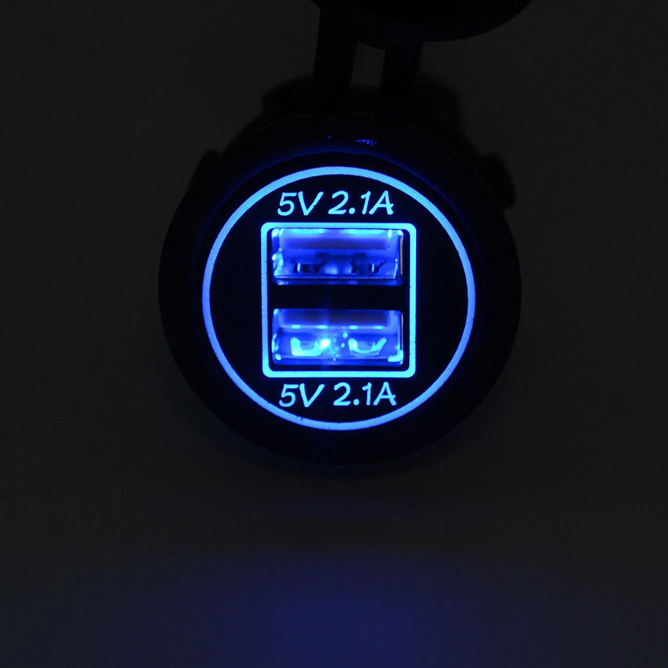 Cargador USB de cigarrillo de coche de 12 V enchufe de encendedor de 2 vías enchufe adaptador de alimentación de doble puerto - Imagen 4 de 4