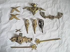 Vintage Ormalu Bronze Furniture hardware Fittings French salvaged parts lot